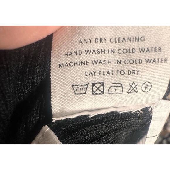 Naadam Cashmere Silk Black Sweater Dress Longline Cardigan Womens M Pockets Luce - Picture 8 of 16